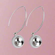 Load image into Gallery viewer, Mirror Ball Round Drop Earrings