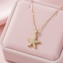 Load image into Gallery viewer, Zircon Starfish Necklace & Earrings Set