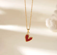 Load image into Gallery viewer, Sideway Love Heart Shell Necklace