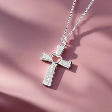 Load image into Gallery viewer, Heart Cross Necklace