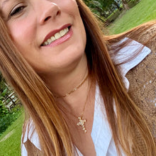 Load image into Gallery viewer, Zircon Baguette Cross Necklace