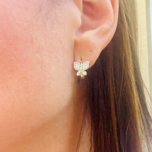 Load image into Gallery viewer, Zircon Butterfly Hoops