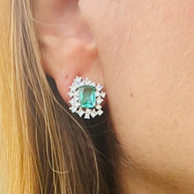 Load image into Gallery viewer, Green Princess Cut Jewelry Set