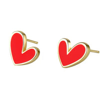 Load image into Gallery viewer, Love Heart Shell Stud Earrings