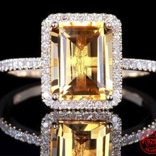 Load image into Gallery viewer, Yellow Topaz Zircon Ring