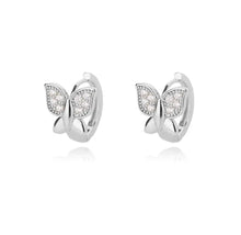 Load image into Gallery viewer, Zircon Butterfly Hoops