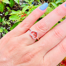 Load image into Gallery viewer, Zircon Heart Within Heart Ring