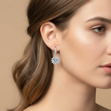 Load image into Gallery viewer, Sunflower Zircon Dangling Earrings