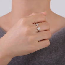Load image into Gallery viewer, Cross Heart Open Ring