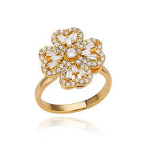 Load image into Gallery viewer, Baguette Heart Clover Fidget Ring