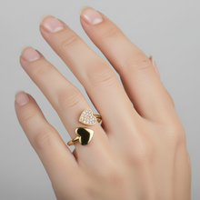 Load image into Gallery viewer, Kissing Hearts Zircon Ring
