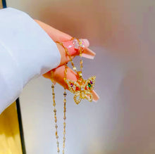 Load image into Gallery viewer, Colorful Zircon Butterfly Necklace