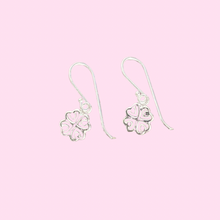 Load image into Gallery viewer, Silver Clover Earrings
