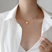 Load image into Gallery viewer, Sideways Dangling Heart Necklace