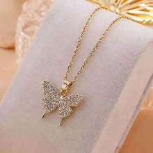 Load image into Gallery viewer, Zircon Butterfly Necklace