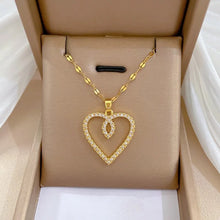 Load image into Gallery viewer, Open Heart Zircon Necklace