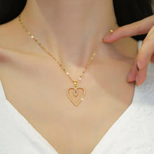 Load image into Gallery viewer, Open Heart Zircon Necklace
