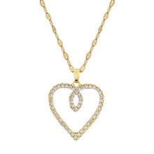 Load image into Gallery viewer, Open Heart Zircon Necklace