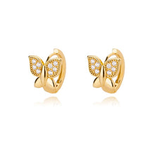 Load image into Gallery viewer, Zircon Butterfly Hoops
