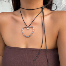 Load image into Gallery viewer, Goth Hollow Heart Pendant Choker Necklace