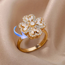 Load image into Gallery viewer, Baguette Heart Clover Fidget Ring