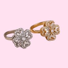 Load image into Gallery viewer, Baguette Heart Clover Fidget Ring