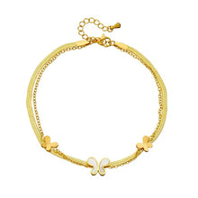 Load image into Gallery viewer, 3 Butterflies Double Anklet