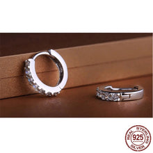 Load image into Gallery viewer, Round Zircon Hoops