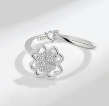 Load image into Gallery viewer, 4 Heart Clover Anti-Stress/Anxiety Fidget Spinner Ring