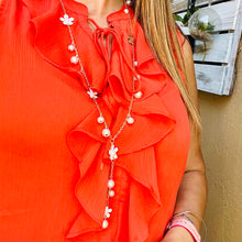 Load image into Gallery viewer, Flower long necklace