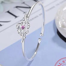 Load image into Gallery viewer, Pink Cherry Blossom Bangle Bracelet