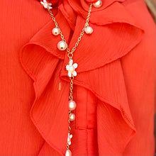 Load image into Gallery viewer, Flower long necklace