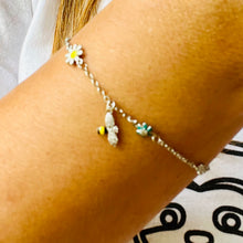 Load image into Gallery viewer, Daisy & Bee Charm Bracelet