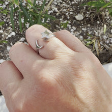 Load and play video in Gallery viewer, Anti-Stress/ Anti-Anxiety Star & Moon Fidget Spinner Ring