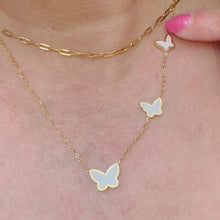 Load and play video in Gallery viewer, 3 Butterfly Necklace