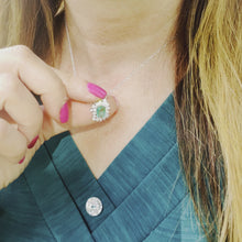 Load and play video in Gallery viewer, Green Princess Cut Jewelry Set