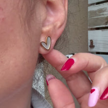 Load and play video in Gallery viewer, Love Heart Shell Stud Earrings