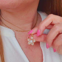 Load and play video in Gallery viewer, Zircon Pearl Flower Necklace & Earrings Set