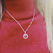 Load and play video in Gallery viewer, Zircon Color Pendant Necklace & Earrings Set