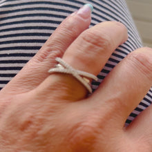 Load and play video in Gallery viewer, Zircon Cross Ring