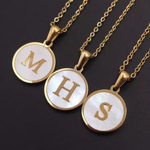 Load image into Gallery viewer, Sun Letter Pendant Necklace