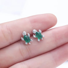 Load image into Gallery viewer, Green Turtle Stud Earrings