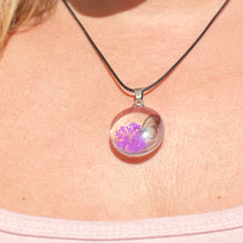 Load image into Gallery viewer, Round Glass Butterfly Pendant Necklace
