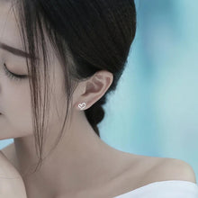 Load image into Gallery viewer, Hollow Open Heart Stud Earrings