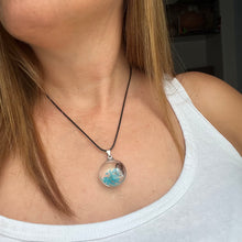 Load image into Gallery viewer, Round Glass Butterfly Pendant Necklace