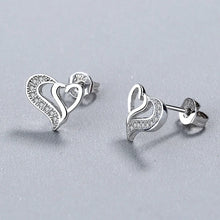 Load image into Gallery viewer, Crystal Dancing Hearts Stud Earrings