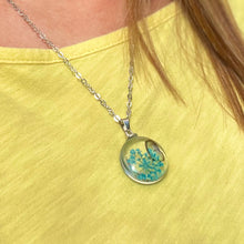 Load image into Gallery viewer, Round Glass Butterfly Pendant Necklace