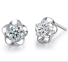 Load image into Gallery viewer, Crystal Flower Stud Earrings (Secret Gift)