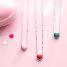 Load image into Gallery viewer, Mini Double-sided Color Heart Necklace