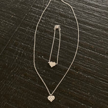 Load image into Gallery viewer, Sterling Silver Heart Necklace & Bracelet Set